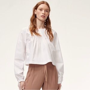 NWOT ARITZIA Wilfred Free White Enola Blouse